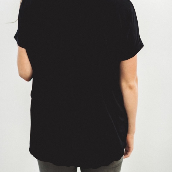 Wrap Tee in Black - Picture 2 of 4